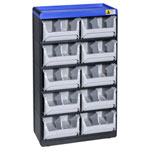 Allit 464630 VarioPlus Pro Small Parts Container 300x525x165mm Black/Grey