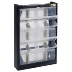 Allit 466250 Small Parts Container Black/Grey 300x465x80mm Folding Trays
