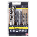 Alpen 0000802102100 Universal Drill Bit Set 9pc Metal/Stone/Wood