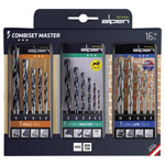 Alpen 0000811003100 Combiset Universal Drill Bit Set for Metal Stone & Wood