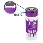 Ansmann 1307-0012 Li-ion 26650 Battery 3.6V 5100mAh USB-C Charging