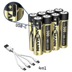Ansmann 1311-0031 AAA Rechargeable Lithium Battery 400mAh 8 Pcs 1.2V