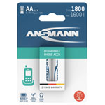 Ansmann 1312-0038 AA Rechargeable NiMH 1600mAh Low Self-Discharge Battery