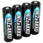 Ansmann 1322-0005 NiZn AA Rechargeable Battery 1600mAh 1.6V 4 Pack