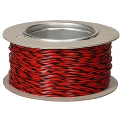 UniStrand UNI6A1602RDBK100 16/0.2 Red/Black Def Stan 61-12 P6 T2 Equip Wire 100M