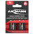 Ansmann 1515-0006 Battery 9V PP3 Alkaline 2pcs Reliable for Smoke Detectors