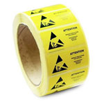 Antistat 055-0002 ESD Label Yellow 1000 pc Self-Adhesive 50x25mm