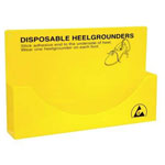 Antistat 068-0019 Disposable Heel Clip Dispenser Yellow Plastic ESD Warning