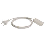 as - Schwabe 50131 Current Cable Extension White 3m H03VVH2-F 2x0.75mm²
