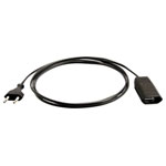 as - Schwabe 50132 Euro Extension Cable 3m 2.5A Black H03VVH2-F 2x0.75mm²