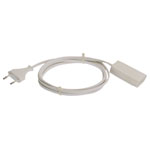 as - Schwabe 50151 Current Cable Extension 5m White Euro Plug 2.5A