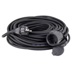 as - Schwabe 60335 Cable Extension 15m Black Heavy-duty Safety Plug