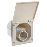 as - Schwabe 60484 CEE Plug 230V 16A IP44 3-Pin Splash-Proof Hinged Cover