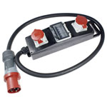 as - Schwabe 60807 S 11 Power Distributor 400V 63A Rubber Case 2m Cable