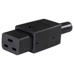as - Schwabe 62085 IEC Connector Plug Straight 2-Pin 10A Black