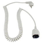 as - Schwabe 70426 Spiral Extension Cable 4m White Indoor Use IP20 Safe Use