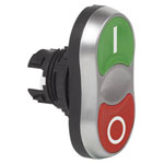 BACO BAL61QA21 Double Head Pushbutton Chrome-Plated Green/Red