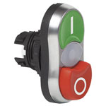 BACO BAL61QK21 L61QK21 Double Head Pushbutton Chrome Green/Red PVC