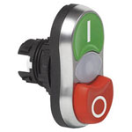 BACO BAL61QK53 Double Head Pushbutton Chrome-Plated PVC White/Black