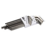 Bahco BE-9786I Allen Key Set 13-Piece Hex Ball End Long Nickel-Plated