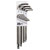 Bahco BE-9786I Allen Key Set 13-Piece Hex Ball End Long Nickel-Plated