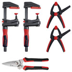 Bessey SET1-A Action Set: Clamps & Shears 150mm Span 2000N Force