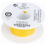 Alpha Wire 5851 YL005 Yellow 30AWG 7/38 TYPE E Hu Wire Teflon (100 ft)