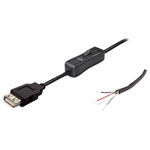 BKL 10080120 USB 2.0 Cable A-coupling with switch black straight
