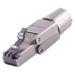 BKL 10121220 RJ-45 Plug Tool-Free Quick STP CAT. 6A Black