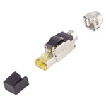 BKL 10121221 RJ-45 Plug tool-free CAT 6A STP bayonet silver 1pc