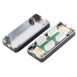 BKL 10121222 CAT 6A LSA connection box Black connects two network Cables