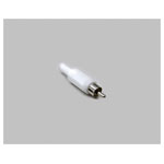 BKL 1107015 RCA Connector Plug straight 2-pin White 1pc