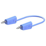 Stäubli 641030-02523 LK-4N-F10, 25 cm blue test lead, stackable 4 mm plugs