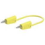 Stäubli 641030-02524 LK-4N-F10 test lead flexible yellow 25 cm stackable plugs