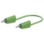Stäubli 641030-02525 LK-4N-F10 test lead 25cm green flexible stackable plugs