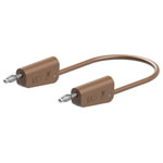 Stäubli 641030-02527 LK-4N-F10 test lead 25 cm brown, flexible stackable plugs