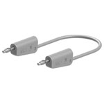Stäubli 641030-02528 LK-4N-F10 test lead 25 cm grey stackable Ø 4 mm plugs