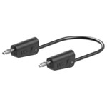 Stäubli 641030-10021 LK-4N-F10 Test lead 100 cm black, stackable Ø 4 mm plugs