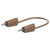 Stäubli 641030-10027 test lead, 100 cm, brown, flexible, Ø 4 mm stackable plugs