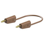 Stäubli 641031-02527 LK-4A-F10 test lead 25cm brown flexible stackable plugs