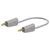 Stäubli 641031-02528 Test lead 25 cm grey, flexible, stackable Ø 4 mm plugs