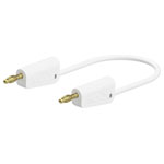 Stäubli 641031-02529 Test lead 25cm white, flexible, stackable Ø 4mm plugs