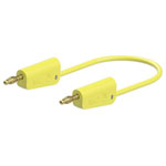 Stäubli 641031-05024 Test lead 50 cm yellow flexible stackable plugs
