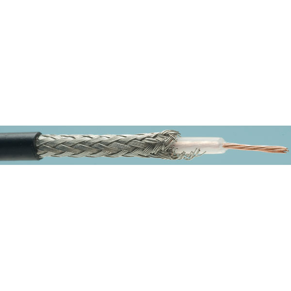 UniStrand RG174A/U Black PVC Coaxial Cable 100m Rapid Online