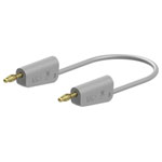 Stäubli 641033-05028 LK-4A-S10 test lead, 50cm, grey, flexible, stackable plugs