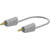 Stäubli 641033-07528 Test lead 75cm grey, flexible, stackable Ø4mm plugs
