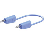 Stäubli 641034-05023 LK-4N-F25 test lead, 50 cm, blue, flexible, 4 mm plugs