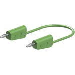 Stäubli 641034-05025 Test lead, 50cm, Green, stackable Ø 4mm plugs, flexible