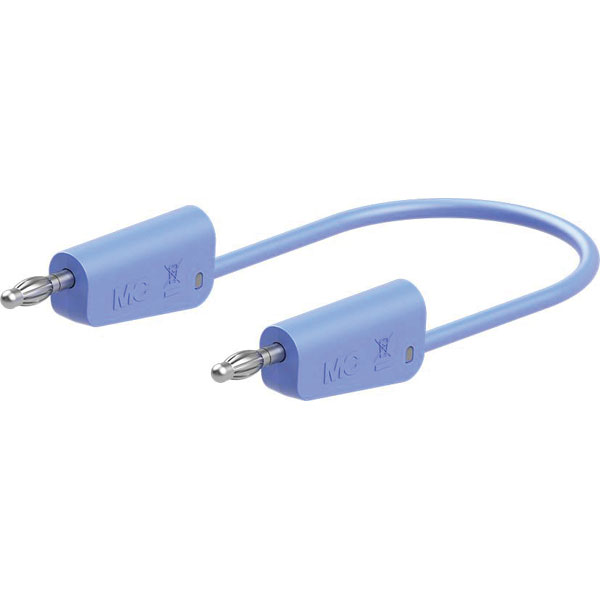 Stäubli 641034-07523 Test lead 75 cm blue flexible stackable plugs