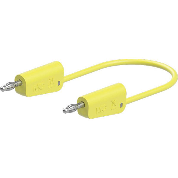 Stäubli 641034-07524 LK-4N-F25 test lead 75 cm yellow flexible sta...